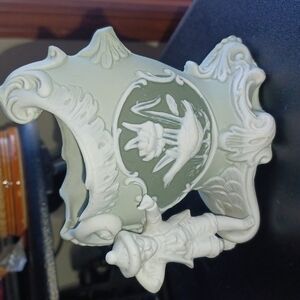 *WEDGWOOD Look German JASPERWARE MINI VASE, Goose relief and running boy